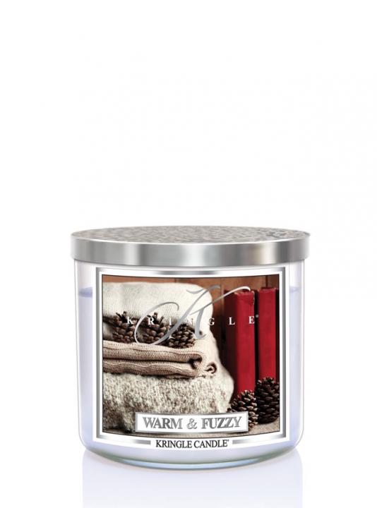76549361637673563 Tumbler świeca zapachowa z trzema knotami Warm and Fuzzy 411g - obrazek 1