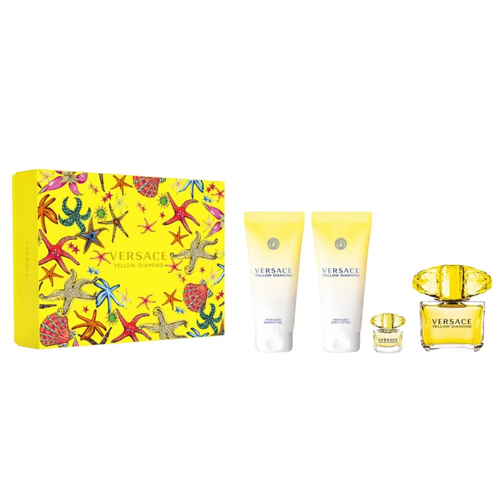 76554381730192576 Yellow Diamond zestaw woda toaletowa spray 90ml + balsam do ciała 100ml + woda toaletowa 5ml + żel pod prysznic 100ml - obrazek 1