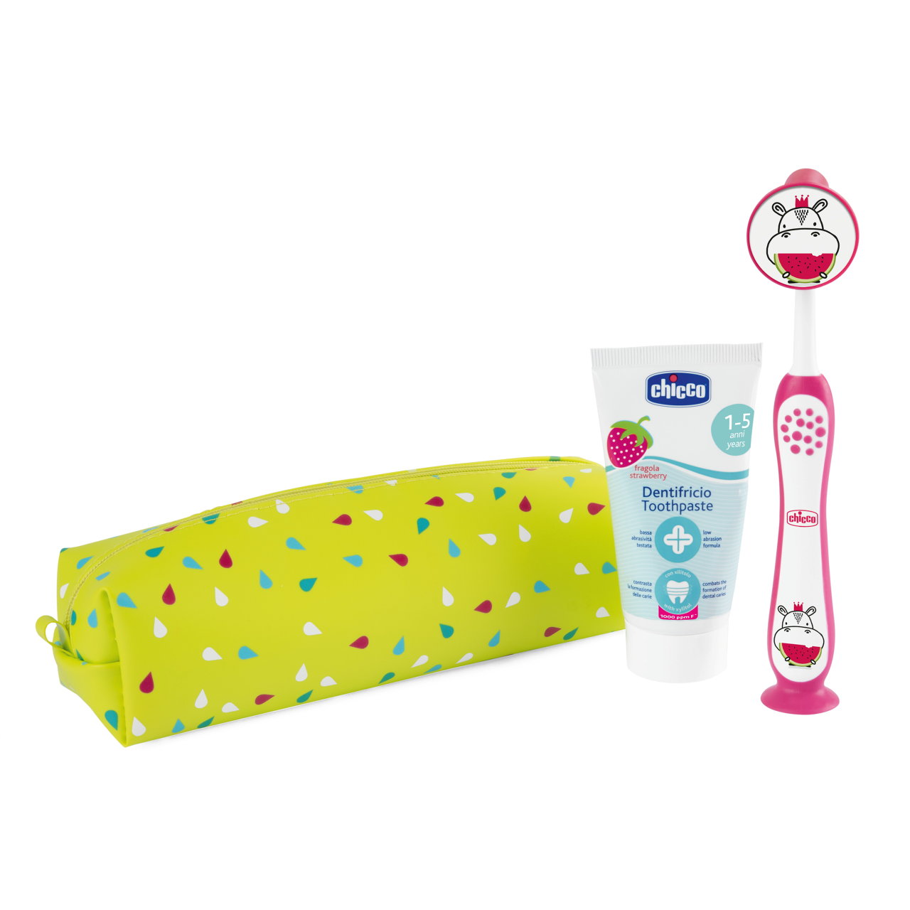 76591291722482981 Always Smiling zestaw podróżny pasta do zębów 50ml + szczoteczka do zębów + etui 3-6l Hippo - obrazek 1