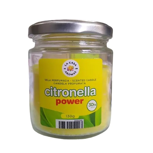 76697711688038343 Citronella świeca o zapachu trawy cytrynowej 130g - obrazek 1