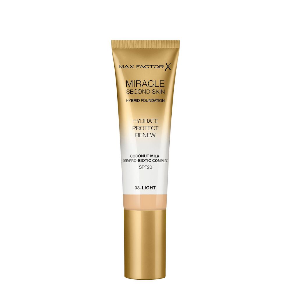 76726011690549972 Miracle Second Skin Hybrid Foundation podkład nawilżający z filtrem 03 Light 30ml - obrazek 1