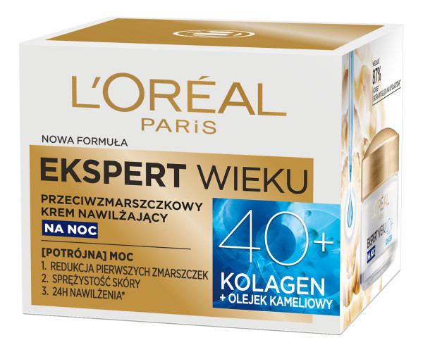 7674771660636625 Ekspert Wieku 40+ przeciwzmarszczkowy krem nawilżający na noc 50ml - obrazek 1