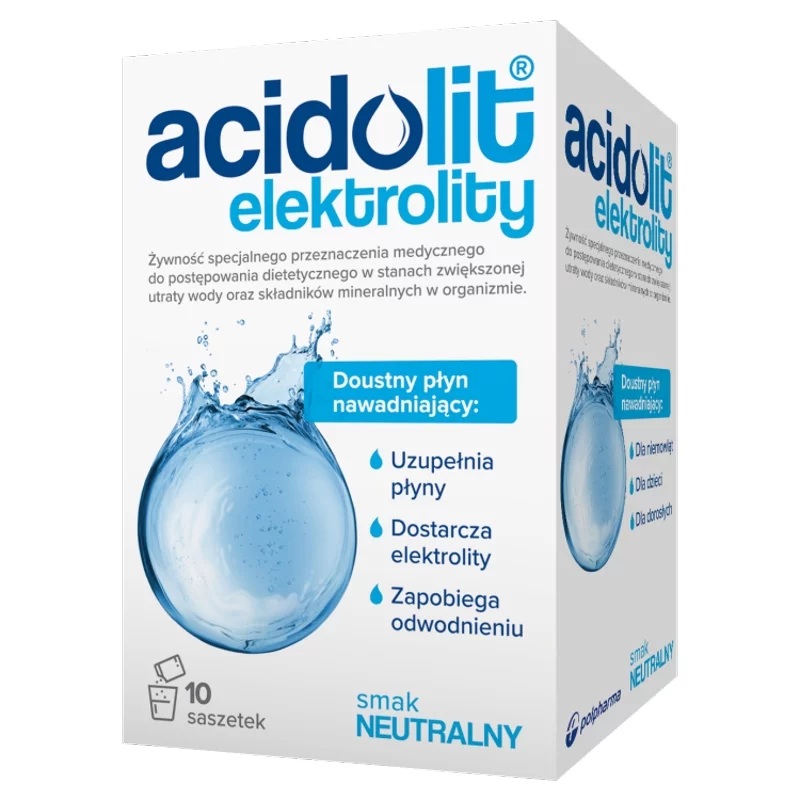 76761621763987766 Elektrolity preparat nawadniający dla niemowląt i dorosłych 10 saszetek - obrazek 1