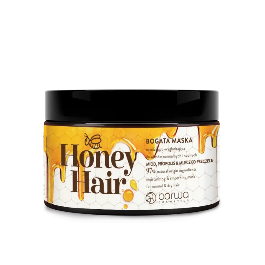 76838081710501542 Honey Hair miodowa maska do włosów nawilżająca 220ml - obrazek 1