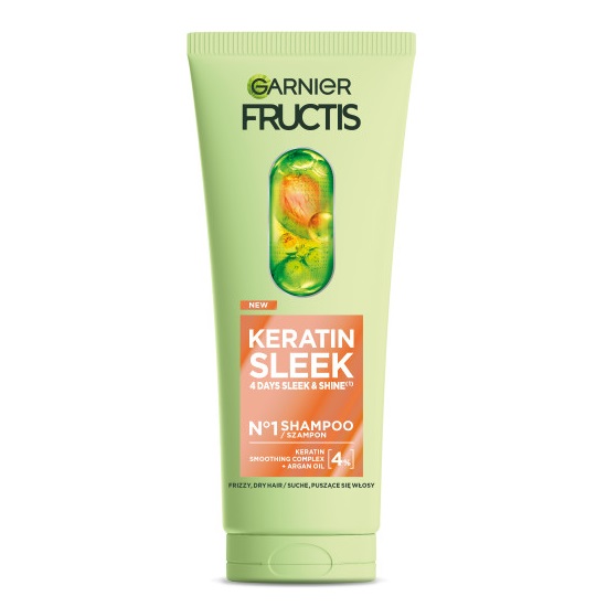 77060591740077231 Fructis Keratin Sleek szampon do włosów suchych i puszących się 200ml - obrazek 1