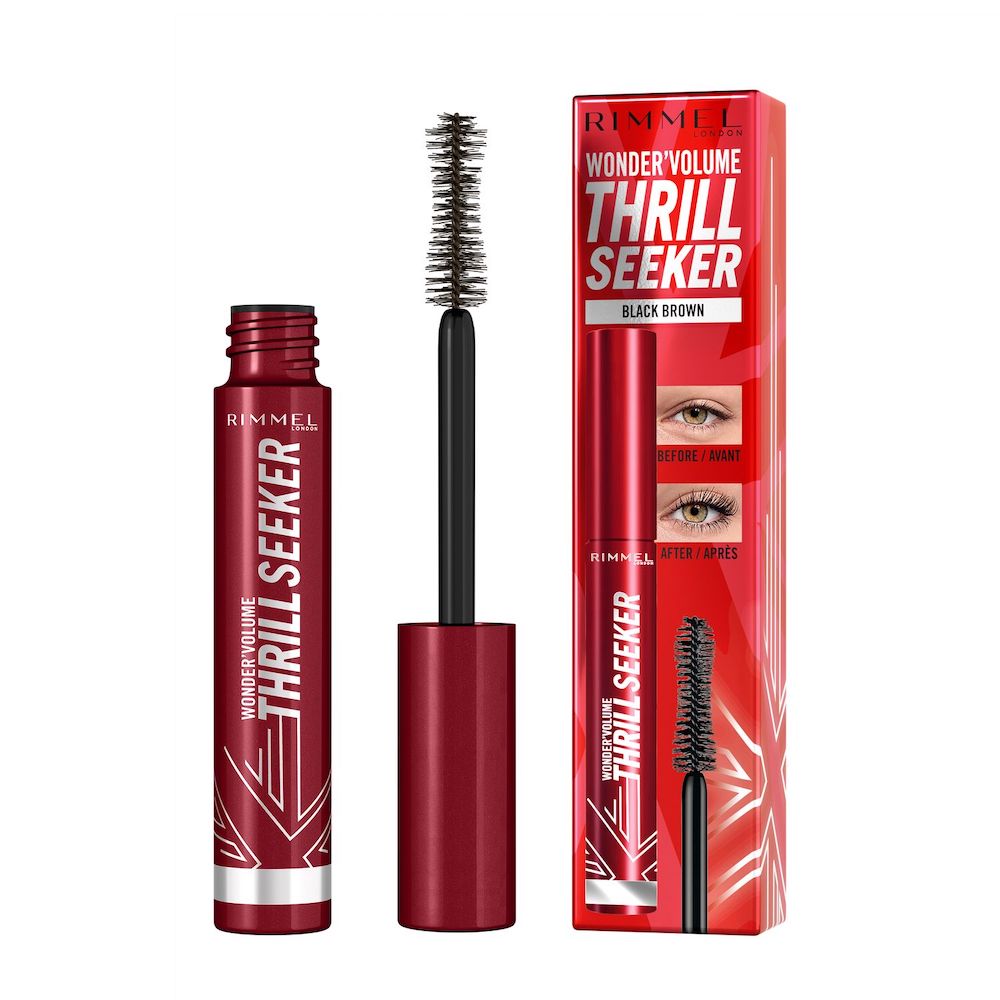77187061690804092 Wonder Volume Thrill Seeker wydłużający i zwiększający objętość tusz do rzęs 002 Black Brown 8ml - obrazek 1