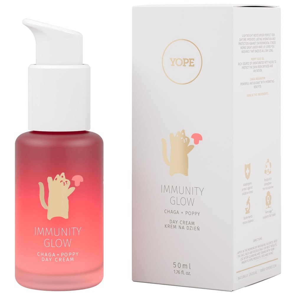 77203841628222834 Immunity Glow krem do twarzy na dzień Chaga + Mak 50ml - obrazek 1