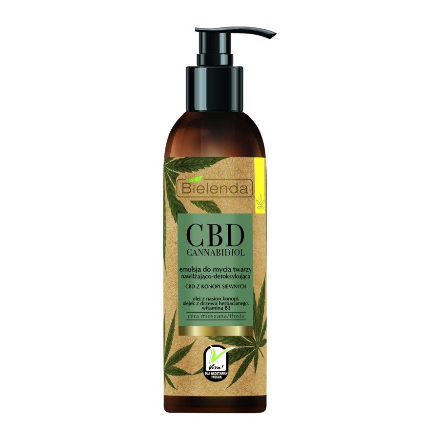 7724331587463615 CBD Cannabidiol emulsja do mycia twarzy nawilżająco-detoksykująca 150g - obrazek 1