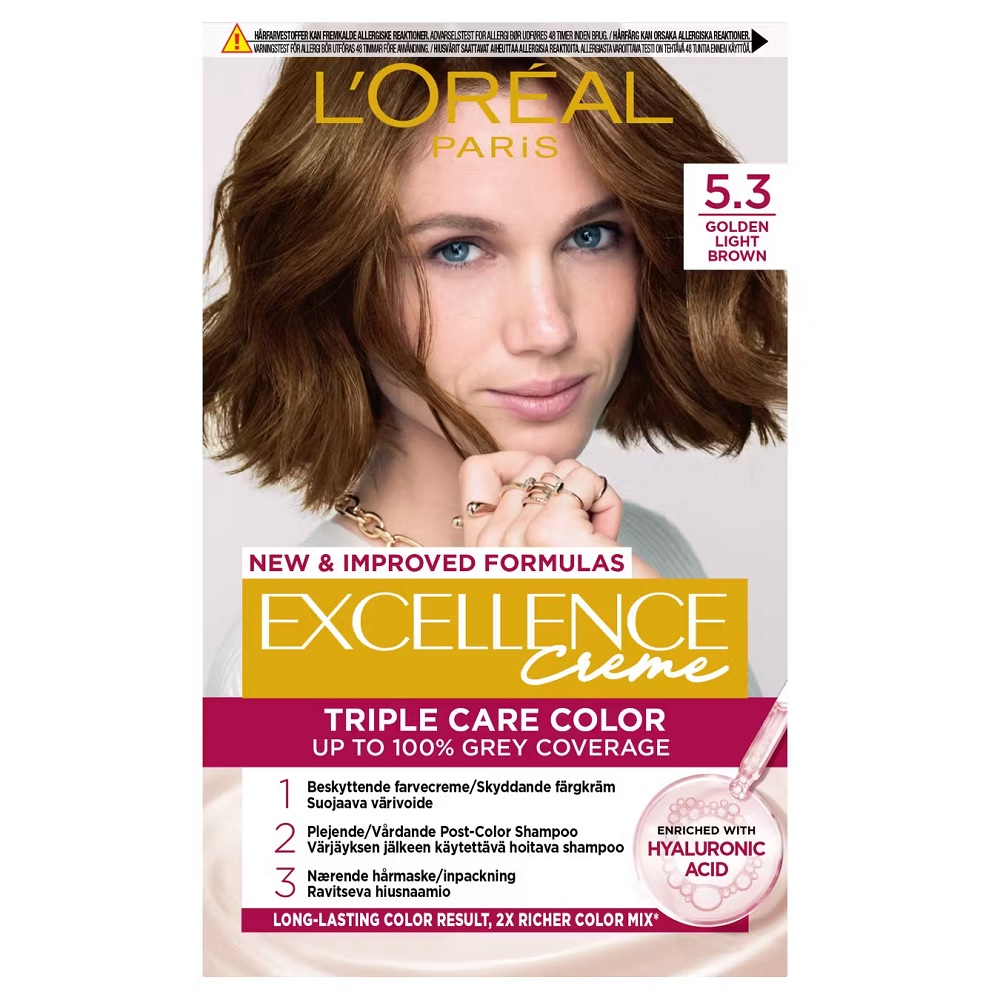 77280171745479013 Excellence Creme farba do włosów 5.3 Jasny Złocisty Brąz - obrazek 1