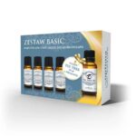 Basic zestaw olejek eteryczny Eukaliptusowy 10ml + olejek eteryczny Sosnowy 10ml + olejek eteryczny Lawendowy 10ml + olejek eteryczny Pomarańczowy 10ml + olejek eteryczny Drzewo Herbaciane 30ml