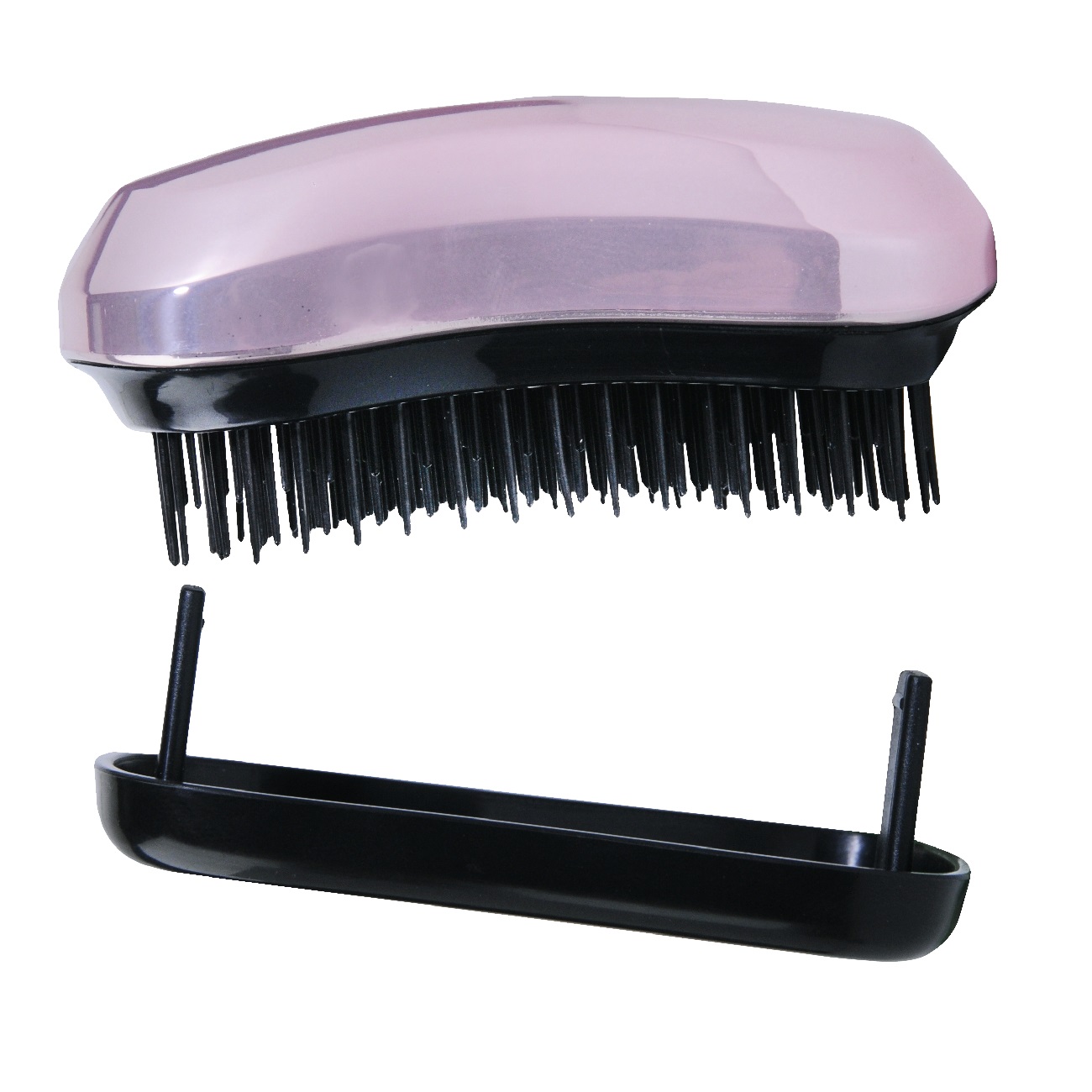 77370191649408651 Brush & Go kompaktowa szczotka do włosów z nakładką Metaliczny Róż - obrazek 1