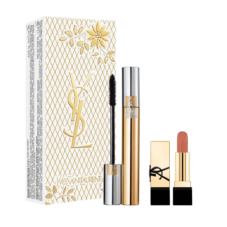 7739541733226248 Mascara Volume Effet Faux Cils zestaw tusz do rzęs 7.5ml + mini pomadka do ust Nude Muse 1.3g - obrazek 1