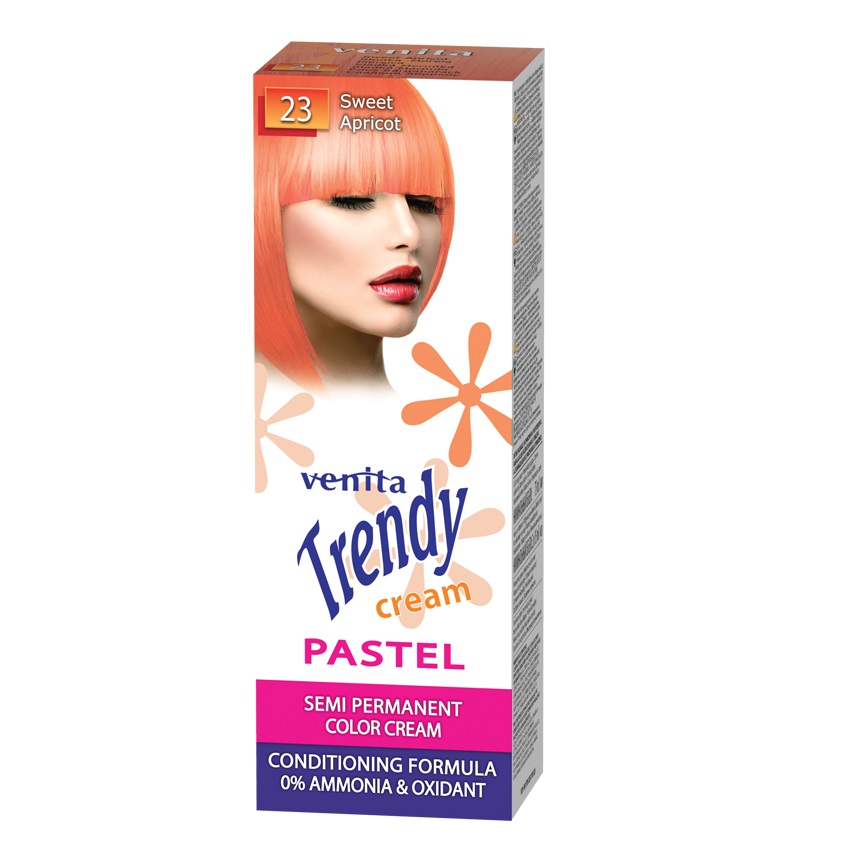 77421751677817891 Trendy Cream krem do koloryzacji włosów 23 Sweet Apricot - obrazek 1