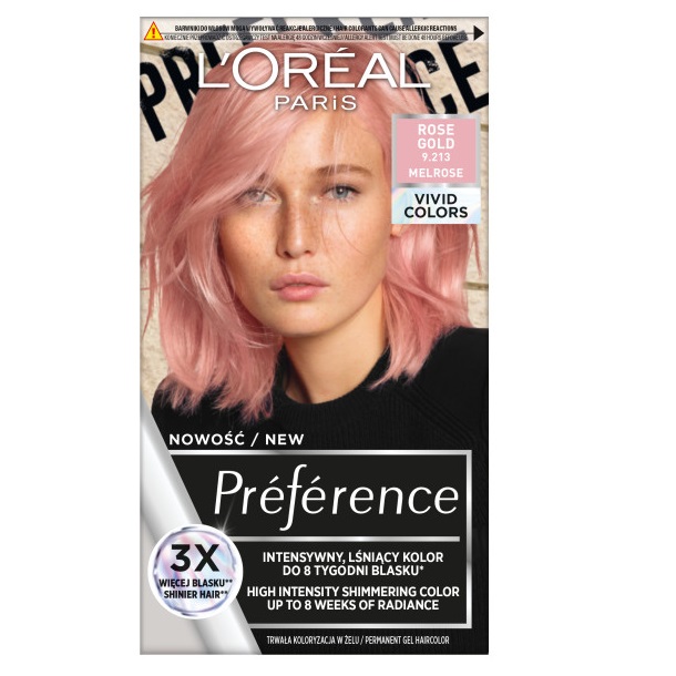 77461421646043945 Preference Vivid Colors trwała farba do włosów 9.213 Rose Gold - obrazek 1