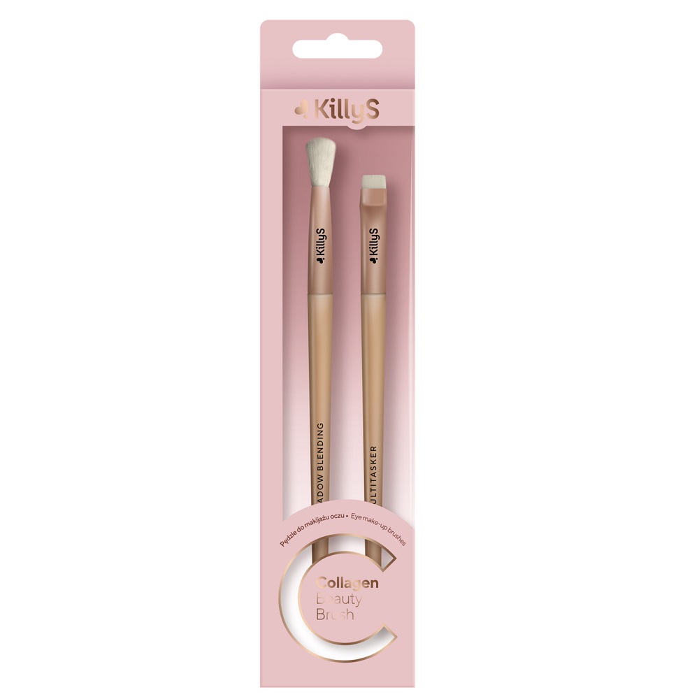 77579091711534210 Collagen Beauty Brush pędzle do brwi i rozcierania cieni 2szt - obrazek 1