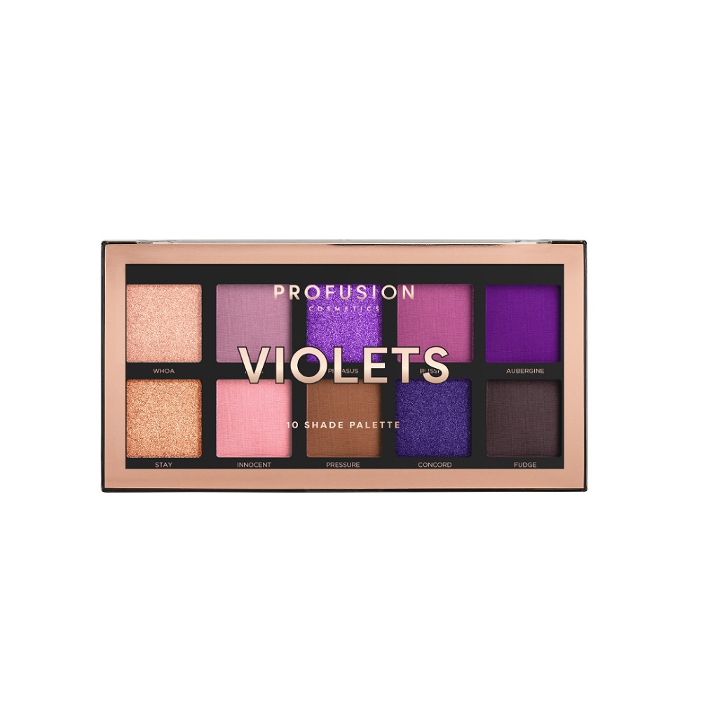 77596411636537071 Violets Eyeshadow Palette paleta 10 cieni do powiek - obrazek 1