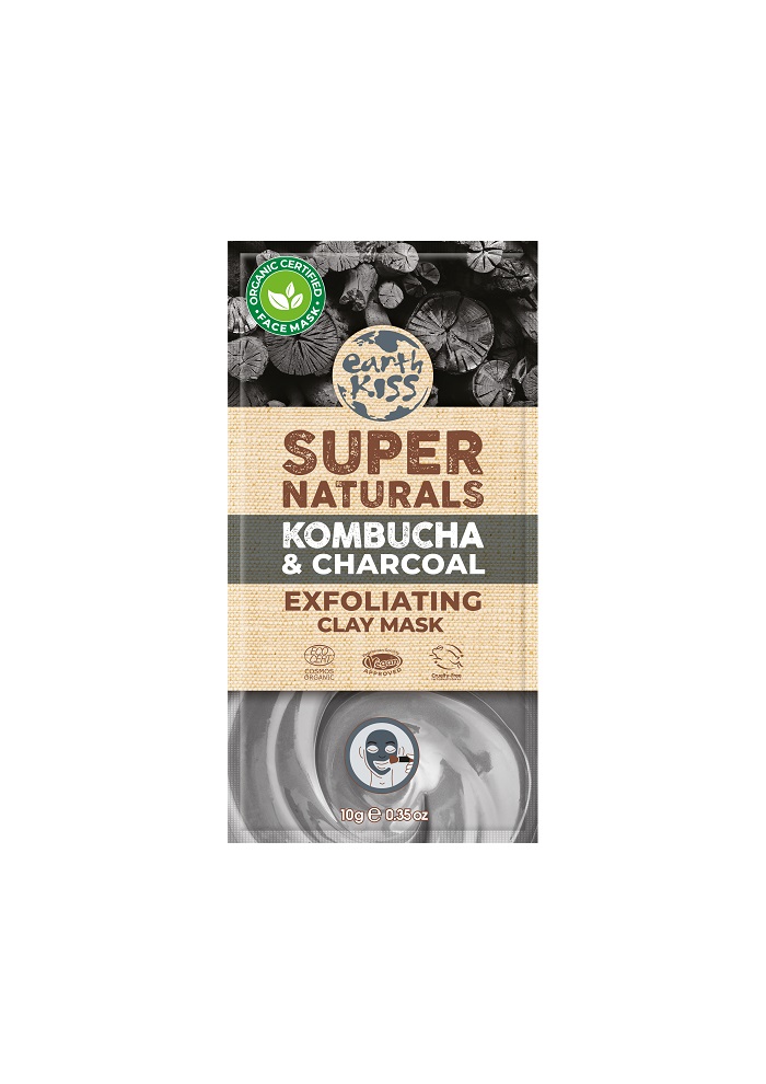 77744461616068110 Super Naturals Kombucha & Charcoal Exfoliating Clay Mask złuszczająca maska glinkowa do twarzy 10g - obrazek 1