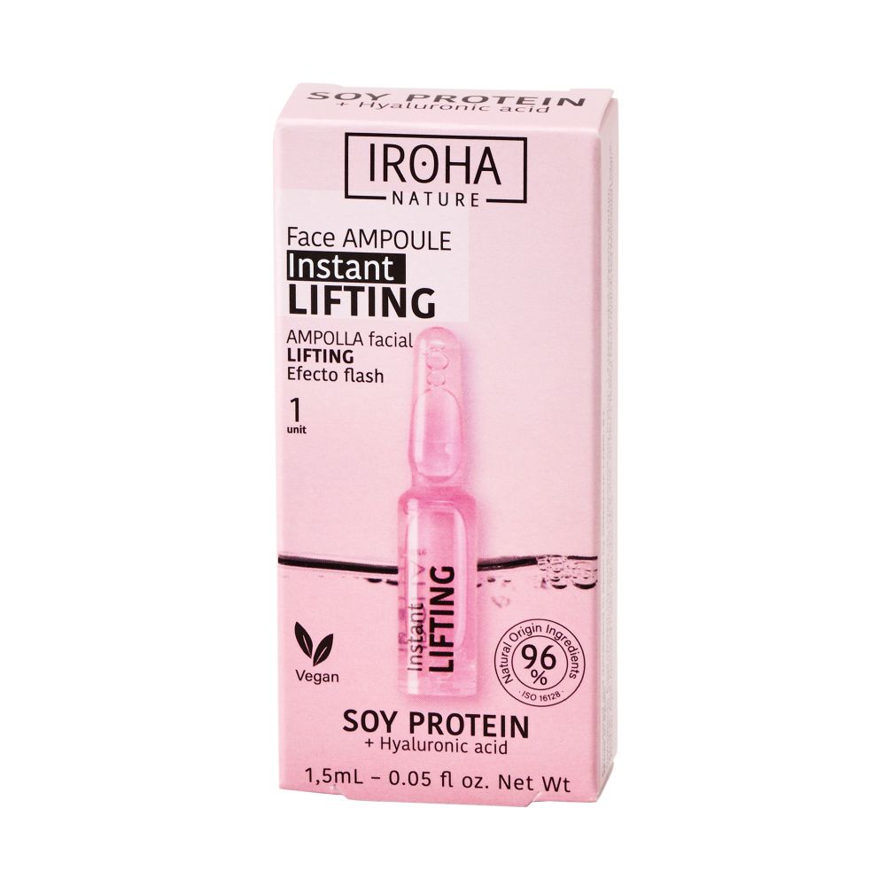 77750491667900718 Instant Flash Lifting Face Ampoule liftingująco-ujędrniająca ampułka do twarzy z białkiem sojowym i kwasem hialuronowym 1.5ml - obrazek 1