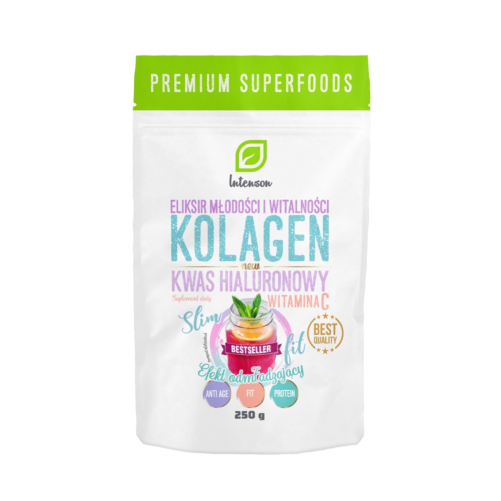 77824111634036853 Kolagen + Witamina C + Kwas Hialuronowy suplement diety efekt odmładzający 250g - obrazek 1