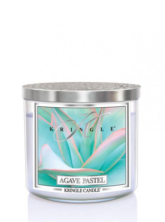 77919481637743467 Tumbler świeca zapachowa z trzema knotami Agave Pastel 411g - obrazek 1