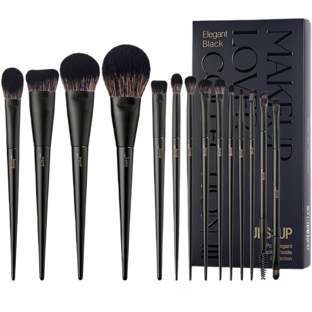 77948441755604103 Matte Black Versatile Brush Collection zestaw pędzli do makijażu T336 14szt. - obrazek 1