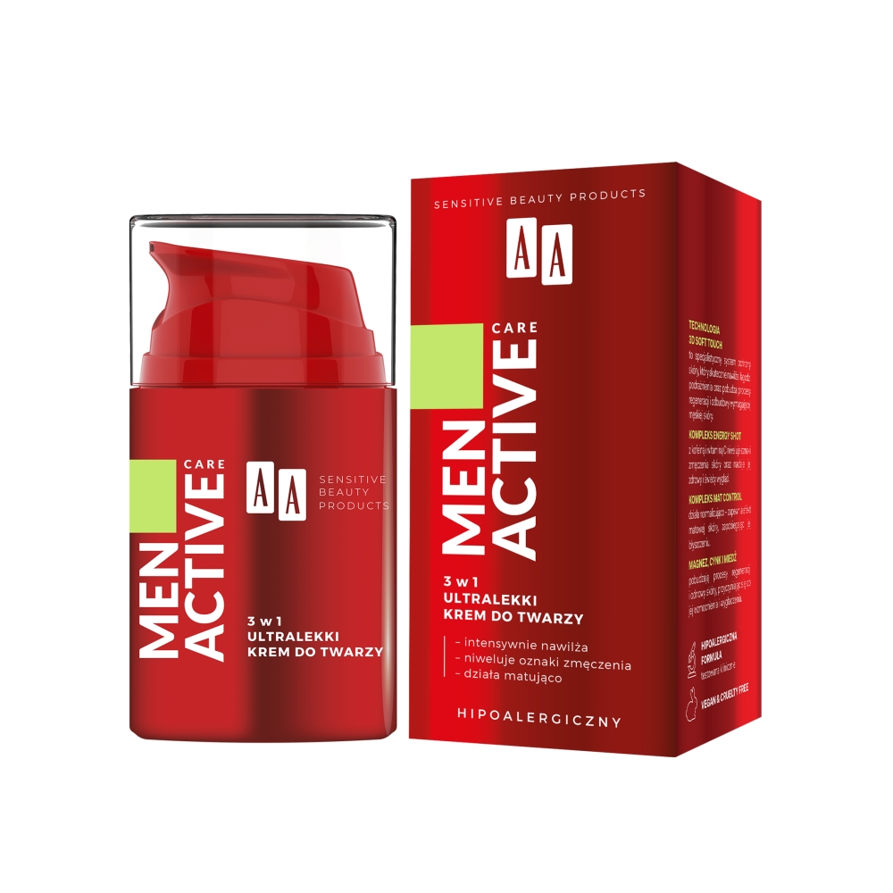 78007171681293979 Men Active Care 3w1 ultralekki krem do twarzy 50ml - obrazek 1
