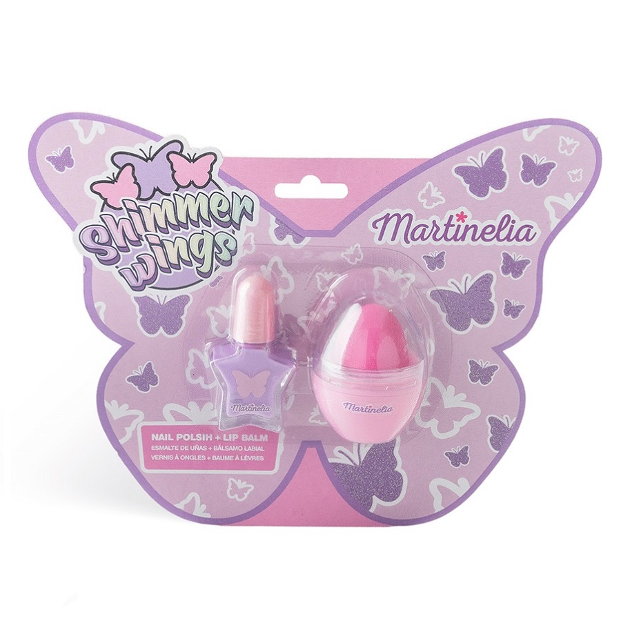 78088911710494066 Shimmer Wings Nail & Lip Balm Duo zestaw lakier do paznokci 4ml + balsam do ust 7g - obrazek 1