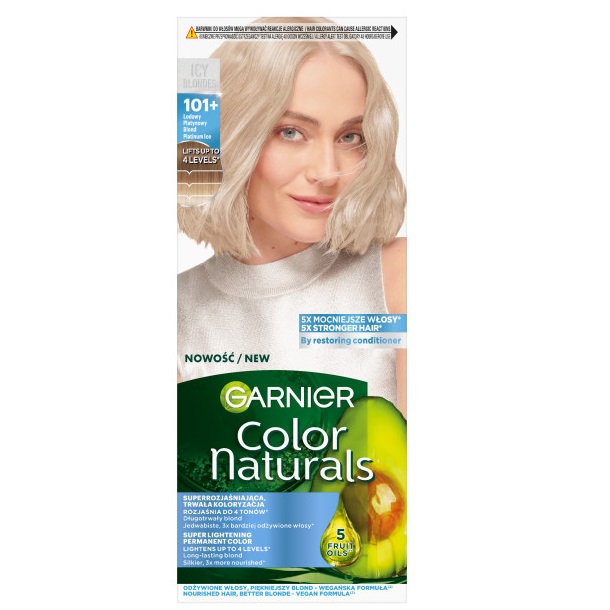 78227791756982758 Color Naturals odżywcza farba do włosów 101+ Lodowy Platynowy Blond - obrazek 1