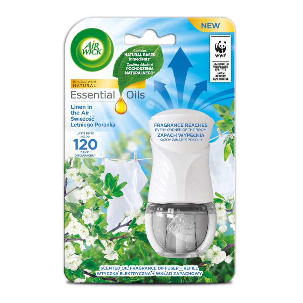 78342971648809079 Essential Oils elektryczny odświeżacz powietrza i wkład Świeżość Letniego Poranka 19ml - obrazek 1