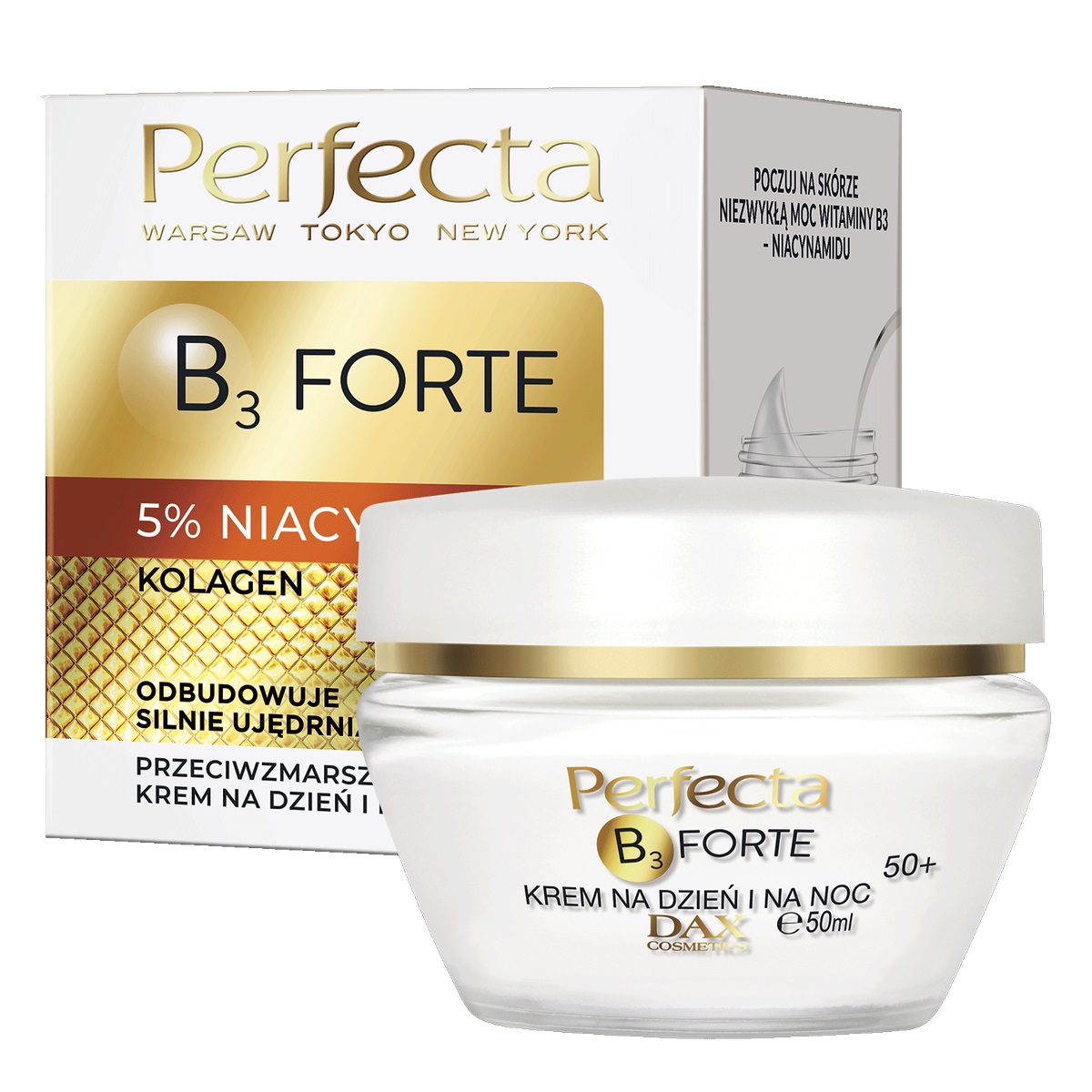 78380721694594860 B3 Forte przeciwzmarszczkowy krem na dzień i na noc 50+ 50ml - obrazek 1