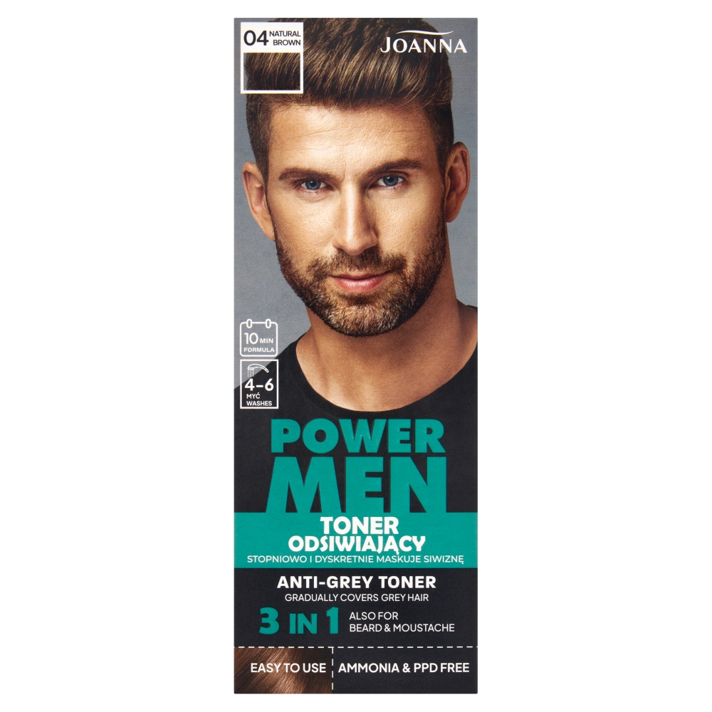 78421561760797990 Power Men toner odsiwiający 04 Natural Brown 80g - obrazek 1