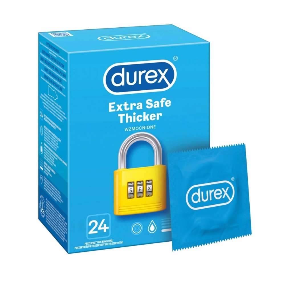 78592791646221255 Extra Safe Thicker prezerwatywy wzmocnione 24 szt - obrazek 1