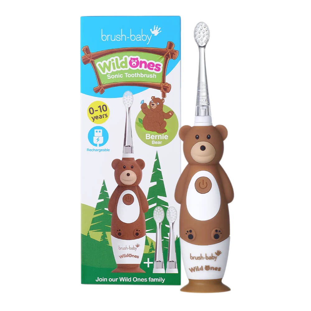 78597141765830164 WildOnes szczoteczka soniczna dla dzieci 0-10l Bernie Bear - obrazek 1