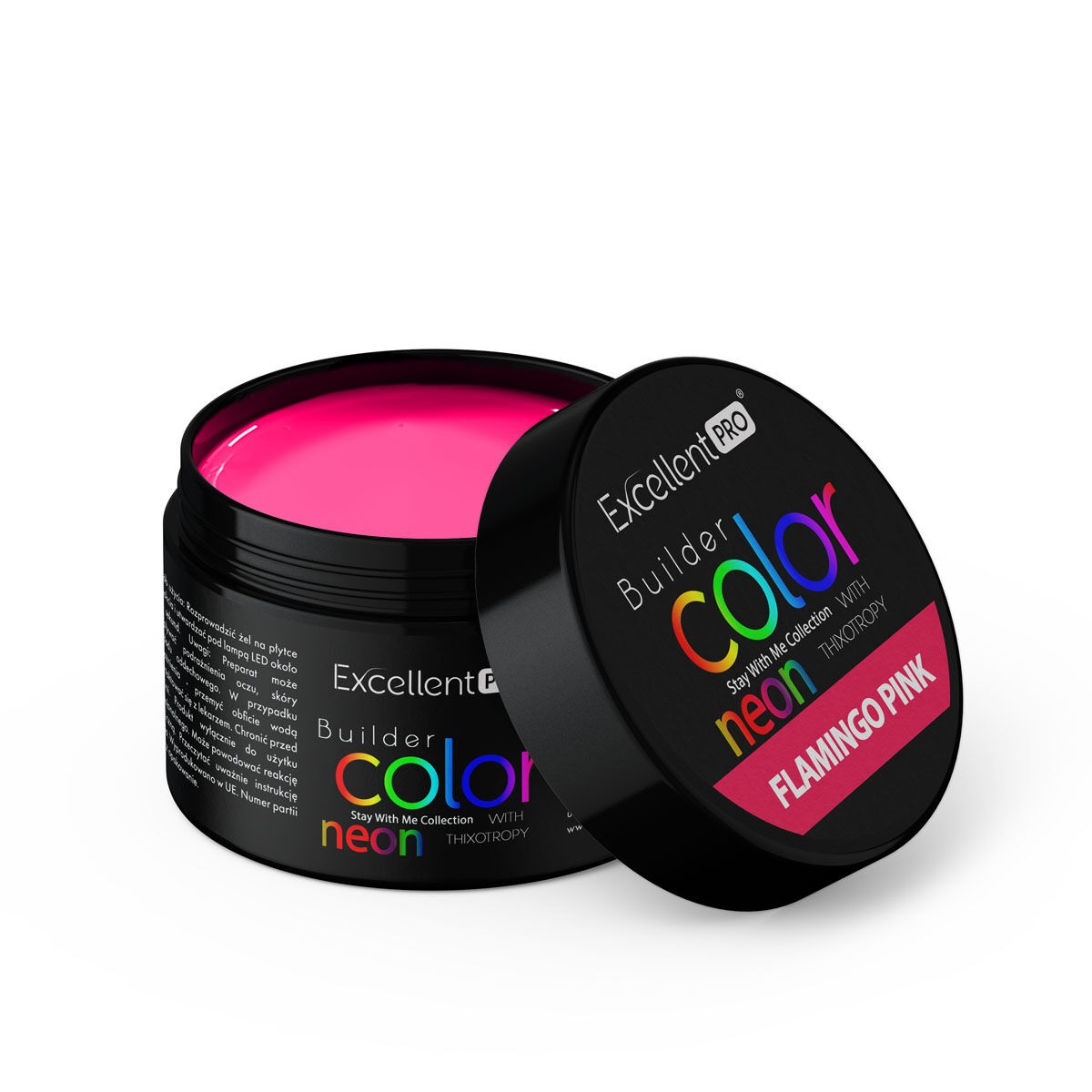 www.kozubek.info Builder Color Neon With Thixotropy żel budujący Flamingo Pink 15g - obrazek 1