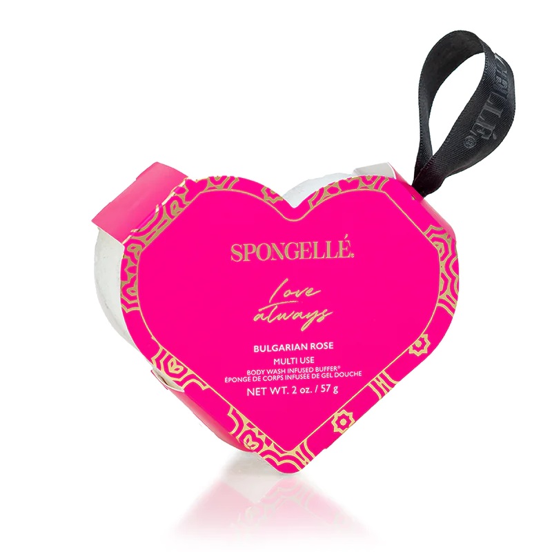 78610231679411519 Heart Buffer Love Always gąbka nasączona mydłem do mycia ciała Bulgarian Rose - obrazek 1