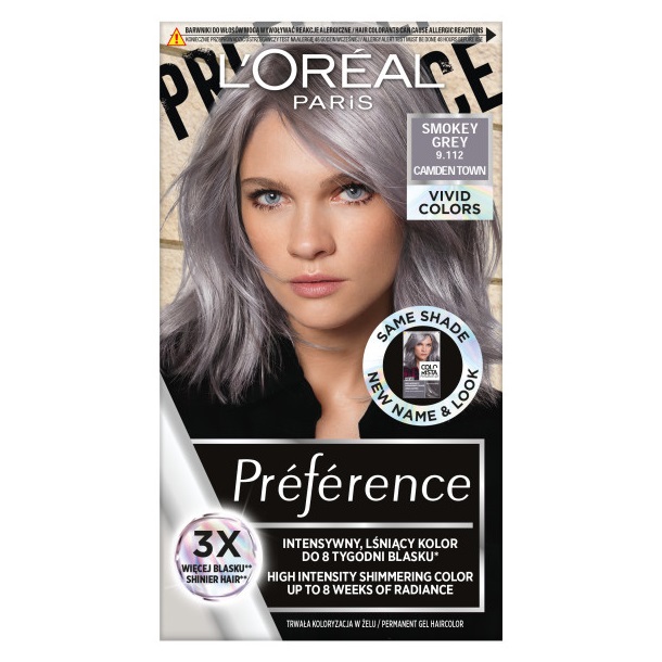 78677781648443460 Preference Vivid Colors trwała farba do włosów 9.112 Smokey Grey - obrazek 1