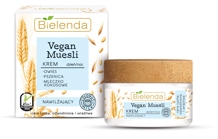 78709641587536899 Vegan Muesli Moisturizing Cream krem nawilżający do cery suchej. odwodnionej i wrażliwej na dzień i na noc 50ml - obrazek 1
