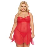 Carla romantyczna koszulka ze stringami Red XL