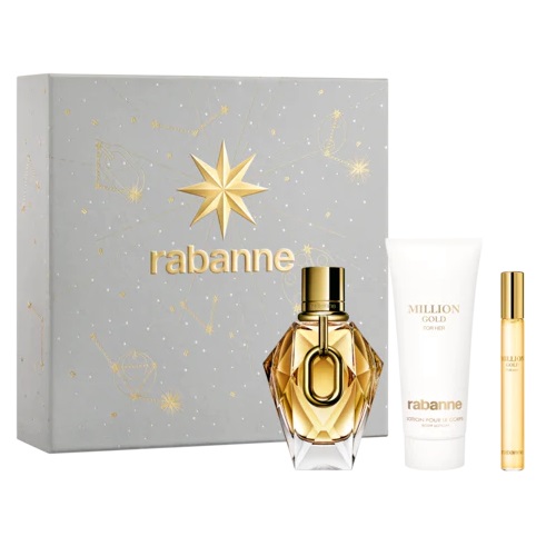 78856251759837815 Million Gold For Her zestaw woda perfumowana spray 90ml + balsam do ciała 100ml + woda perfumowana spray 10ml - obrazek 1