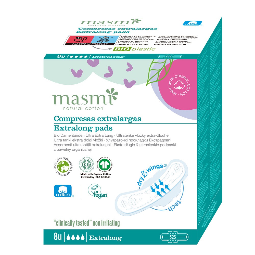 78901991682995443 Natural Cotton ekstradługie podpaski z organicznej bawełny 8szt - obrazek 1
