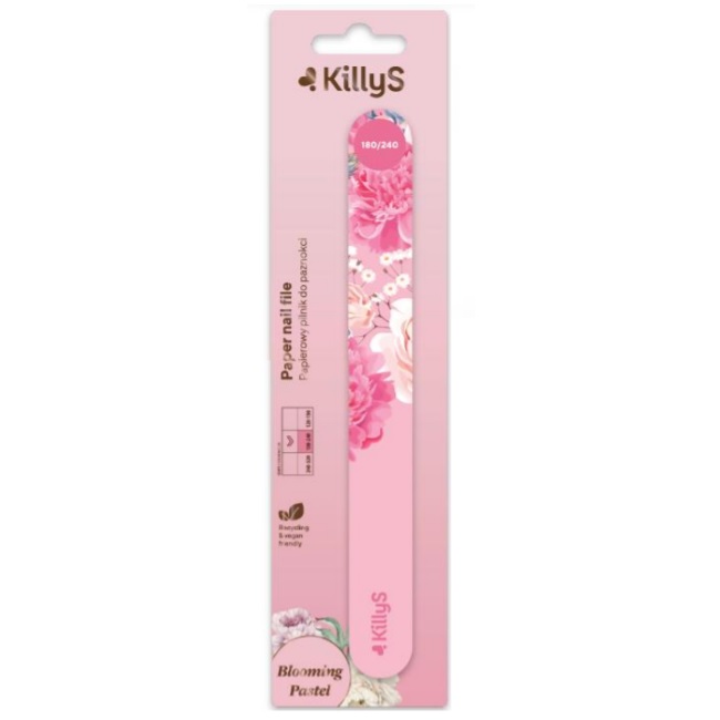 78994131628571786 Blooming Pastel Paper Nail File papierowy pilnik do paznokci prosty 180/240 Różowy - obrazek 1