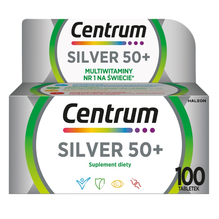 79066741712560264 Silver 50+ multiwitaminy suplement diety 100 tabletek - obrazek 1