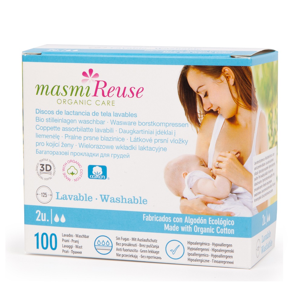 79066781687252369 Reuse Organic Care wkładki laktacyjne wielorazowe z bawełny organicznej 2szt - obrazek 1