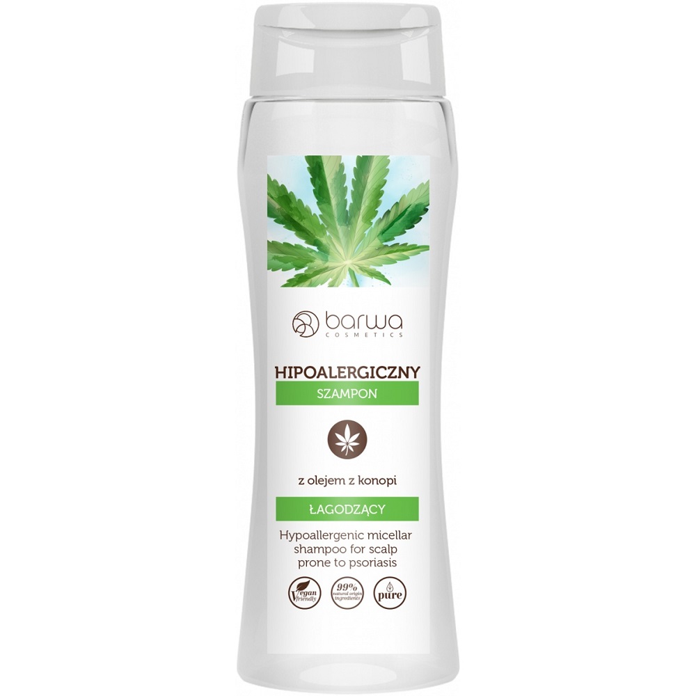79076721625459608 Hipoalergiczny szampon łagodzący z olejem z konopi 400ml - obrazek 1