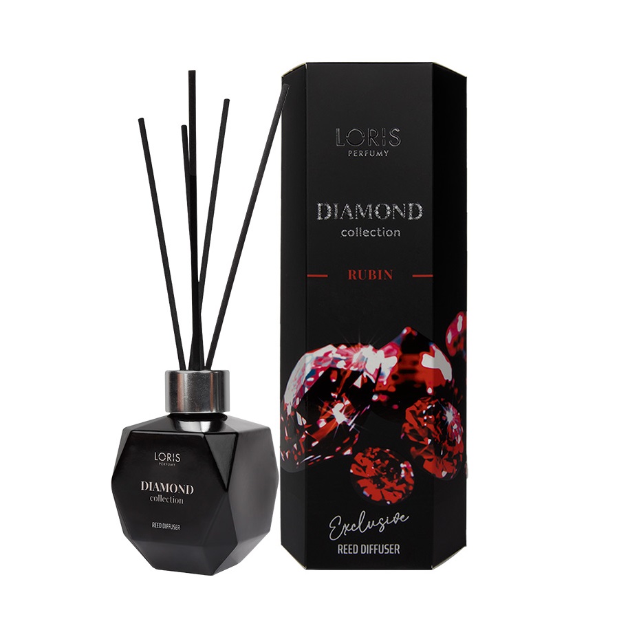 79126991687438416 Diamond Exclusive Reed Diffuser dyfuzor zapachowy z patyczkami Rubin 110ml - obrazek 1
