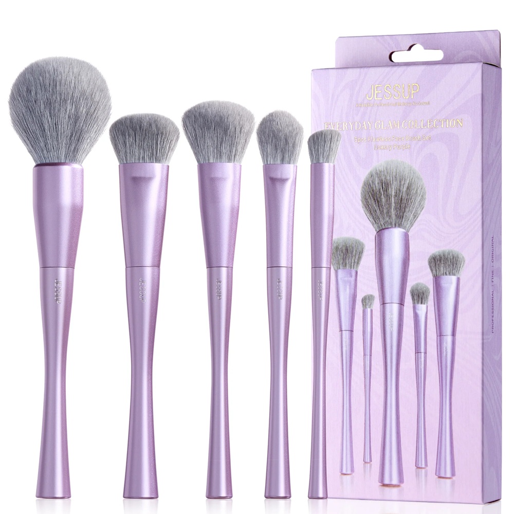 79361231755597062 Luxury Purple Face Makeup Brush zestaw pędzli T514 5szt. - obrazek 1