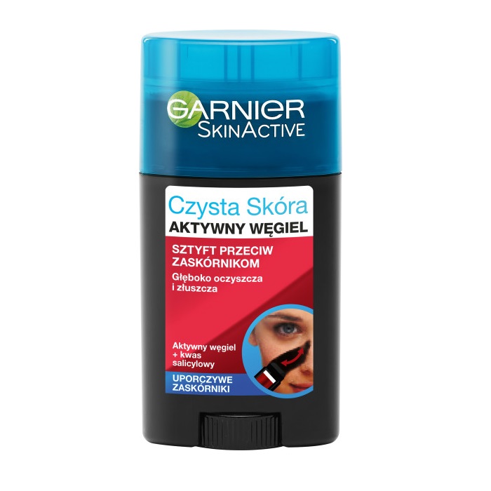 7957101613153196 Czysta Skóra Aktywny Węgiel złuszczający sztyft przeciw zaskórnikom 50ml - obrazek 1