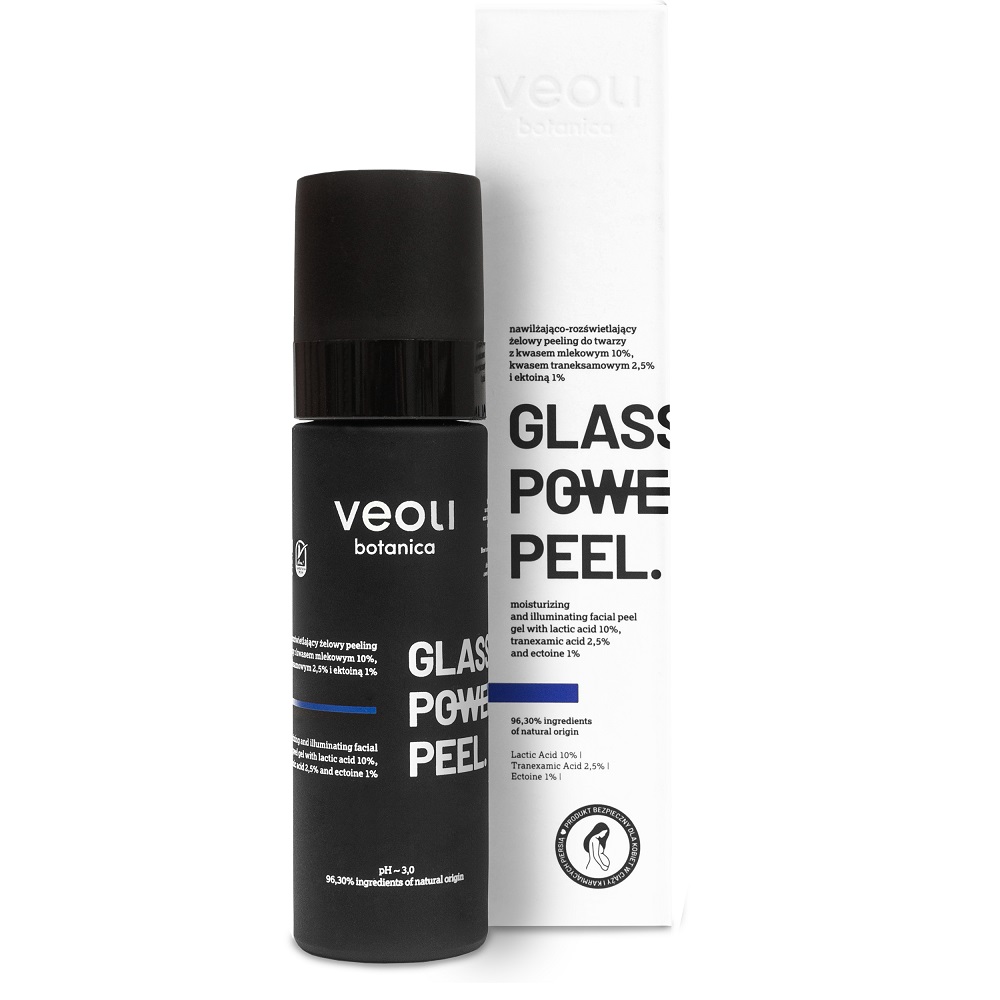 79662531726460442 Glass Skin Power Peel nawilżająco-rozświetlający żelowy peeling do twarzy z kwasem mlekowym 10%. traneksamowym 2.5% i ektoiną 1% 30ml - obrazek 1