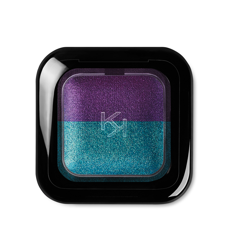 BRIGHT DUO BAKED EYESHADOW 09 Bright Duo Baked Eyeshadow wypiekany cień do powiek 09 Pearly Emerald - Metallic Violet 2.5g - obrazek 1