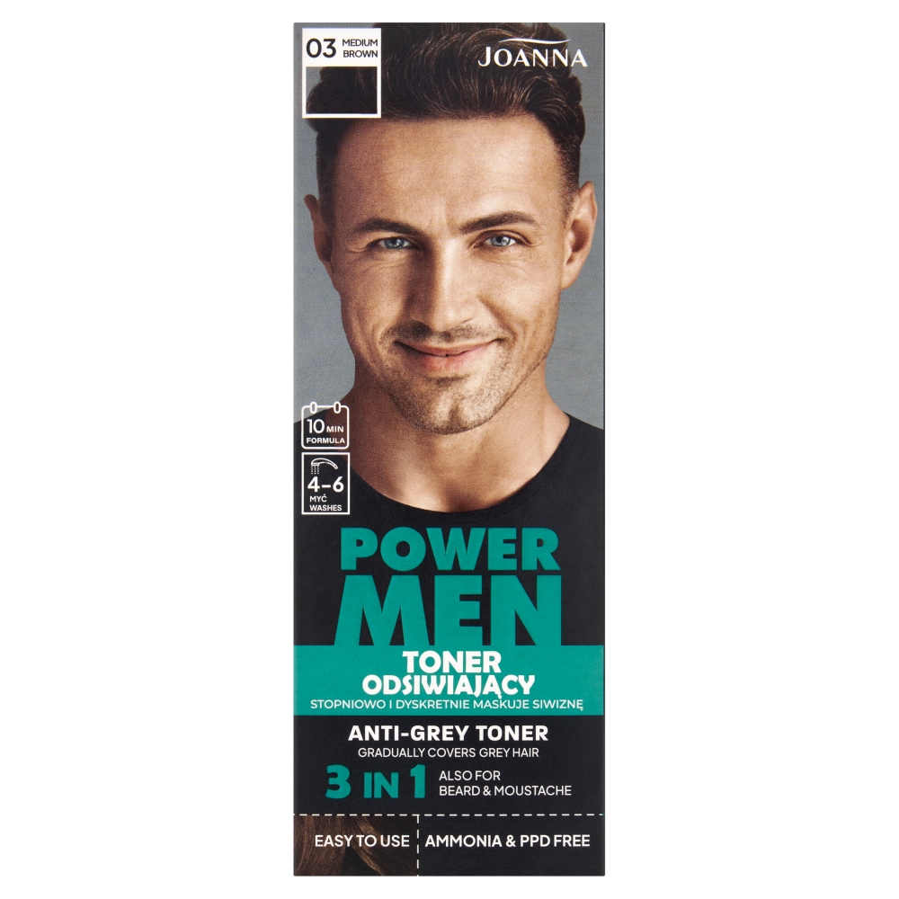 79851681760797741 Power Men toner odsiwiający 03 Medium Brown 80g - obrazek 1